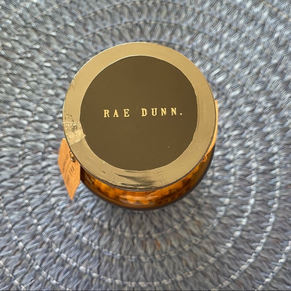 Rae Dunn STASH Cotton Swabs Brown Tint Jar with Black Lid BRAND NEW!!!! - Picture 2 of 4